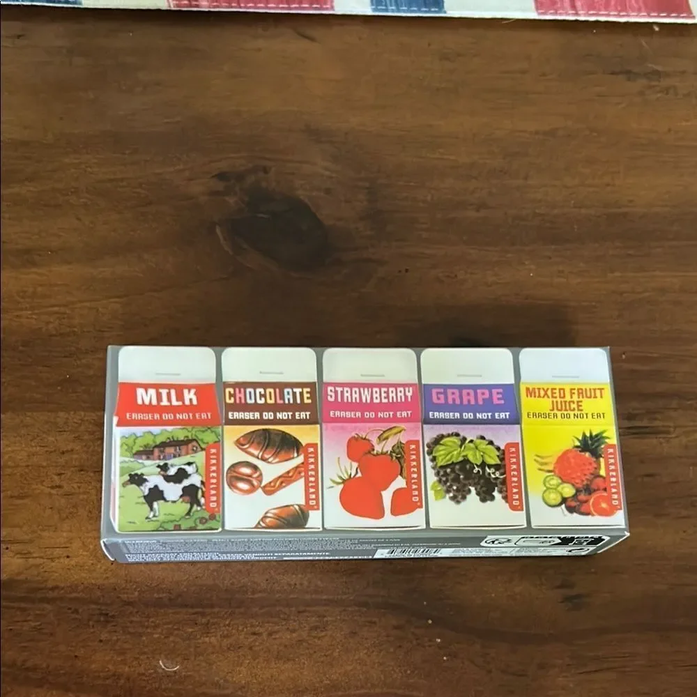 Kikkerland Fruit and Chocolate Scented Erasers Set new